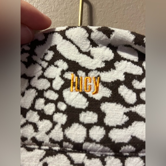 EUC Lucy Animal Print 1/4 Zip Sweater- Size S - Picture 5 of 8